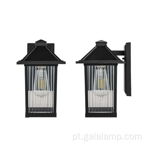 Lâmpadas de parede externas de estilo retrô para casas modernas